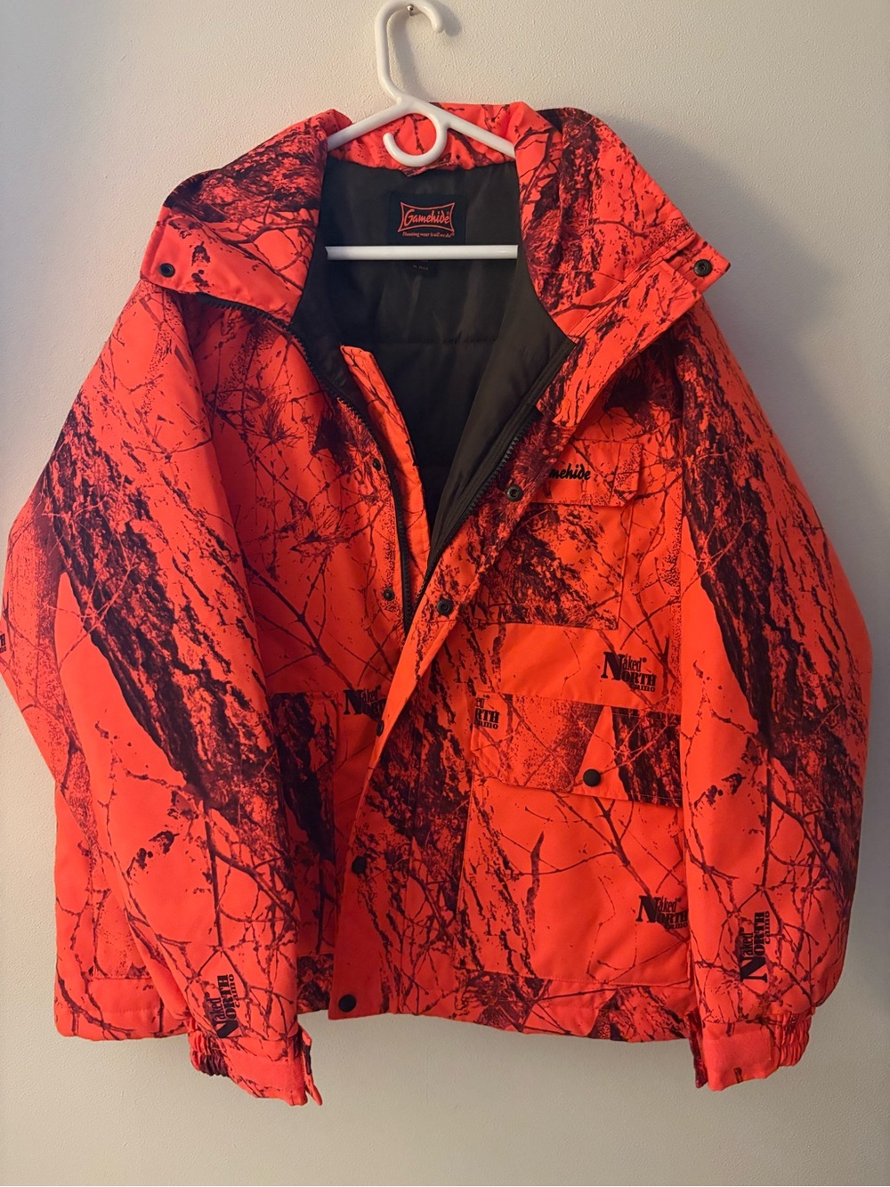 The Gamehide Bright Orange Hunting Camo Puffer Jacket
